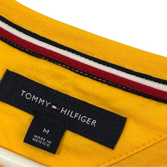Men's Tommy Hilfiger Medium Yellow T-Shirt - Picture 6 of 6